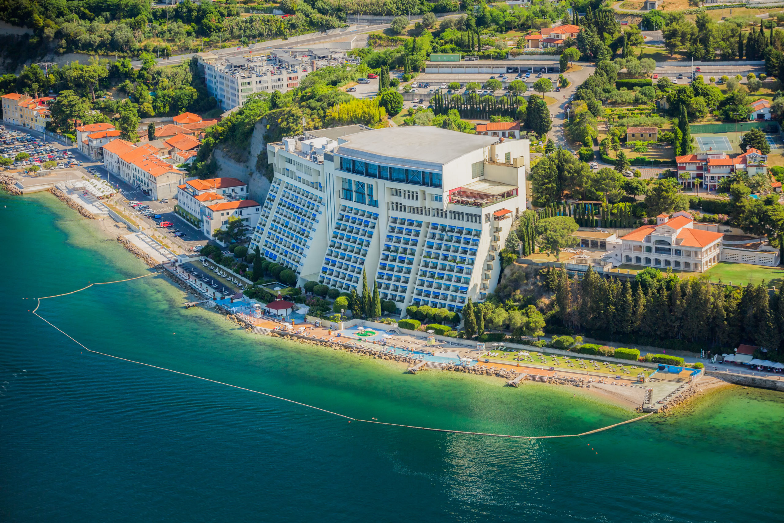 Grand hotel Bernardin-beach-panorama-from-air