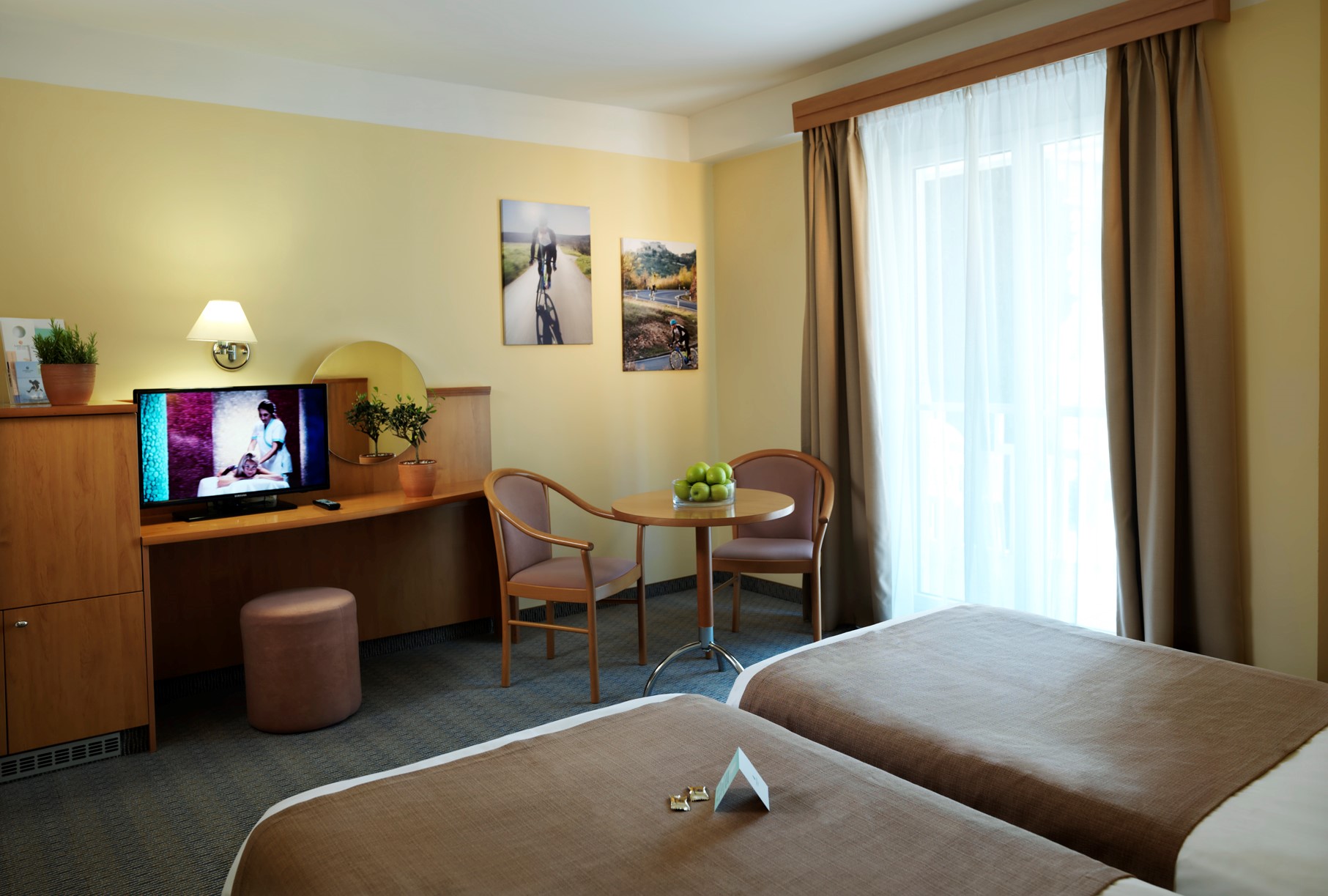 hotel-neptun-twin-bed-television-window